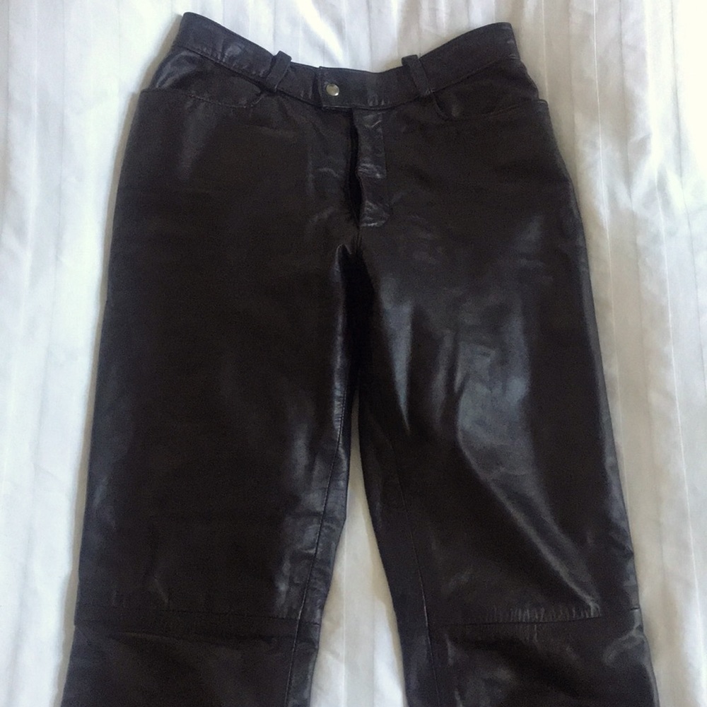 Vintage Laurence Roy high-waisted leather pants - Picture 5 of 10